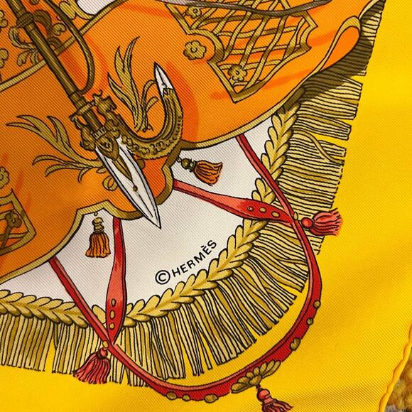 Hermes Caparacons de la France et de L'Inde Carre 90 Silk Scarf - Picture 5 of 8